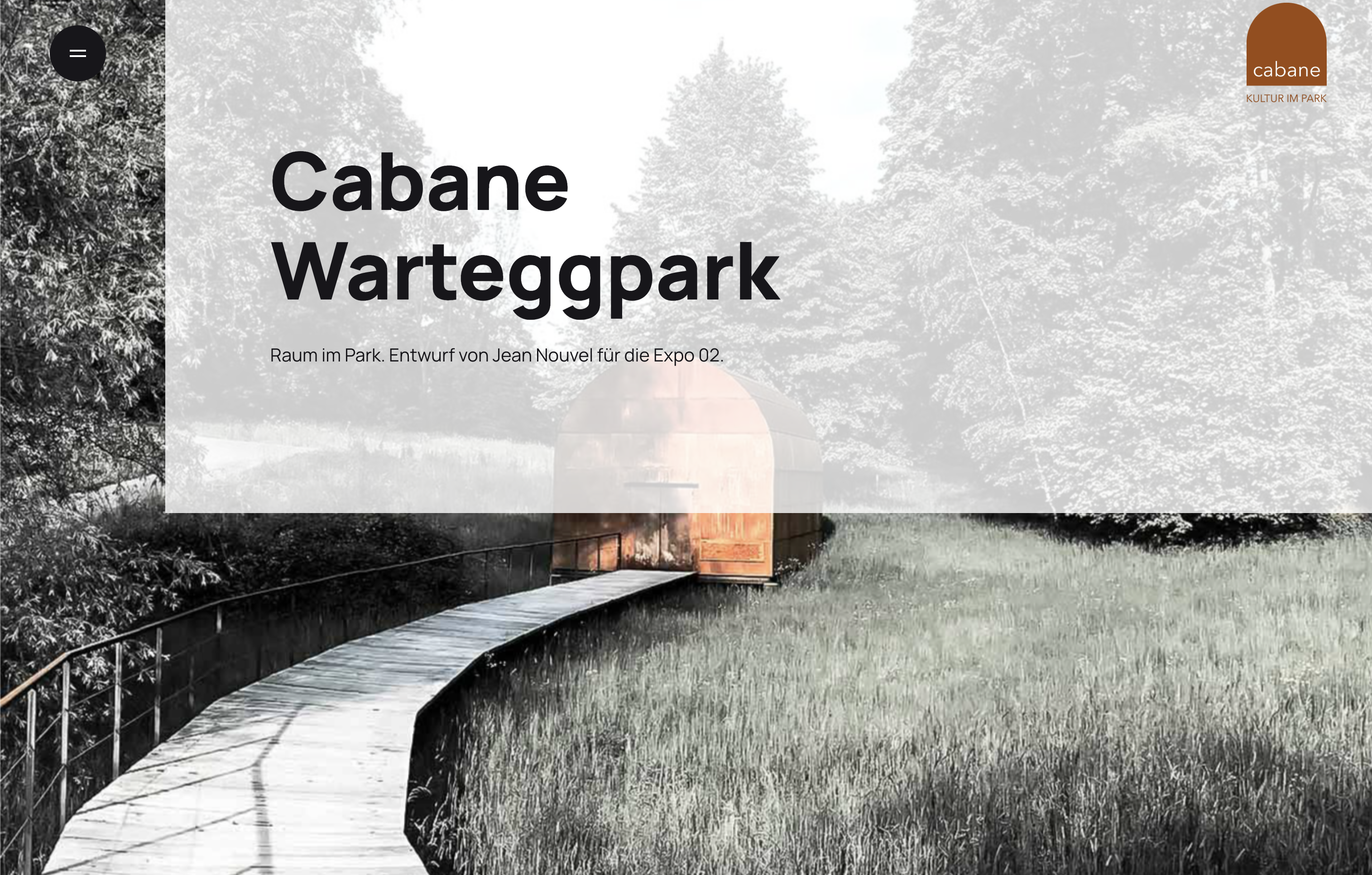 Website Cabane Warteggpark